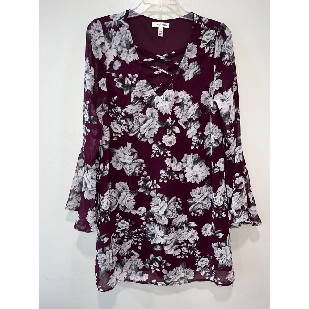 Floral Bell Sleeve Dress By Speechless - Large